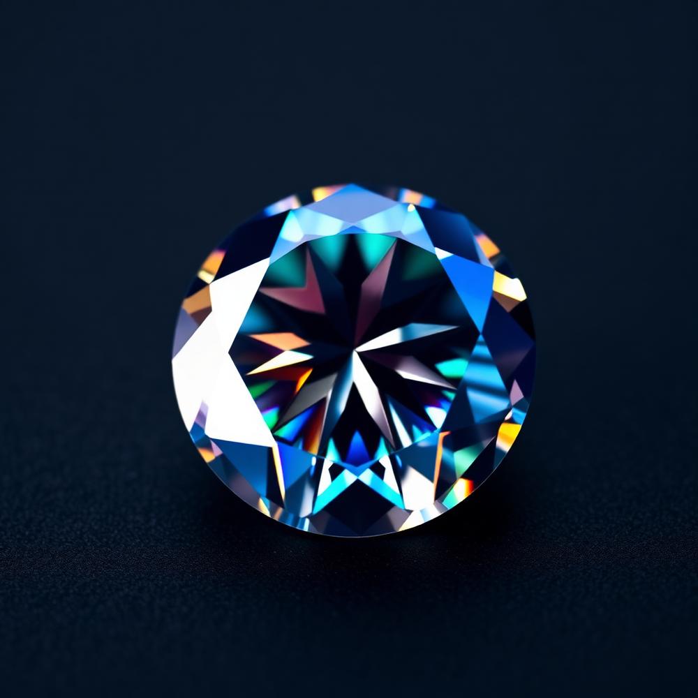 Lab-grown diamond close-up with brilliant fire and sparkle